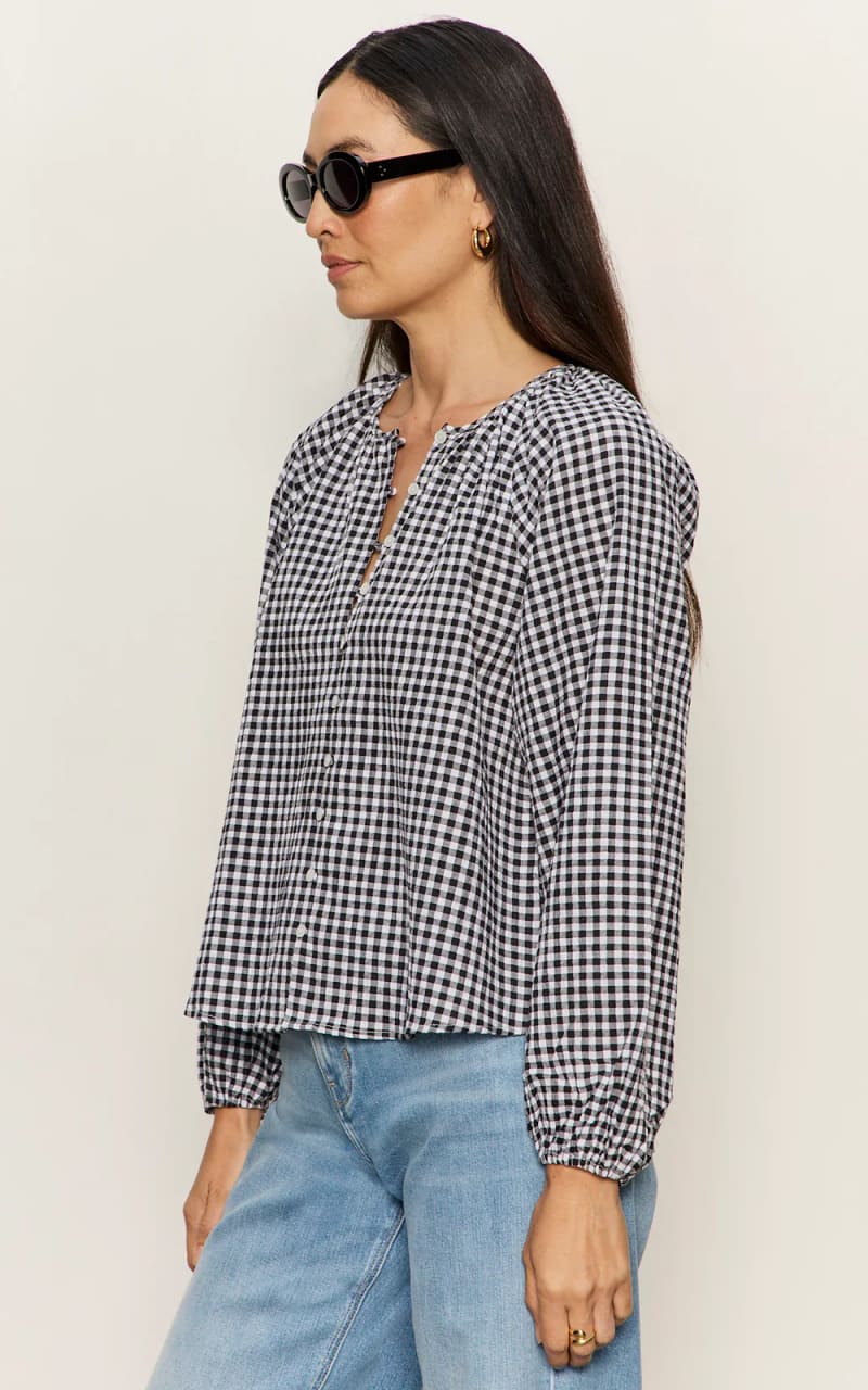 Sanctuary- Perfect Gingham Button Blouse - Blouses & Tops