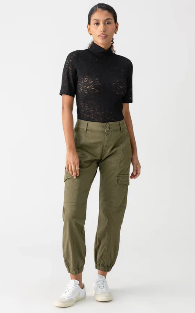 Sanctuary- Short Sleeve Lace Mock Knit Top - Shirts & Tops