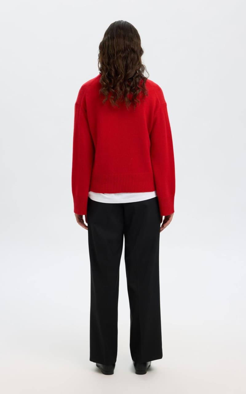 Selected- Cille Cashmere Blend O-Neck Sweater - SWEATER &