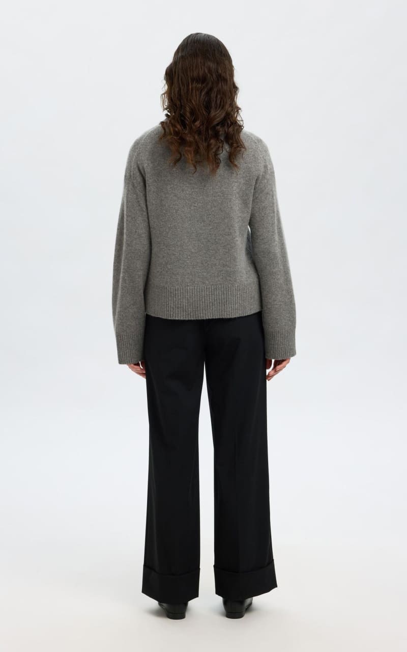 Selected- Cille Cashmere Blend O-Neck Sweater - SWEATER &