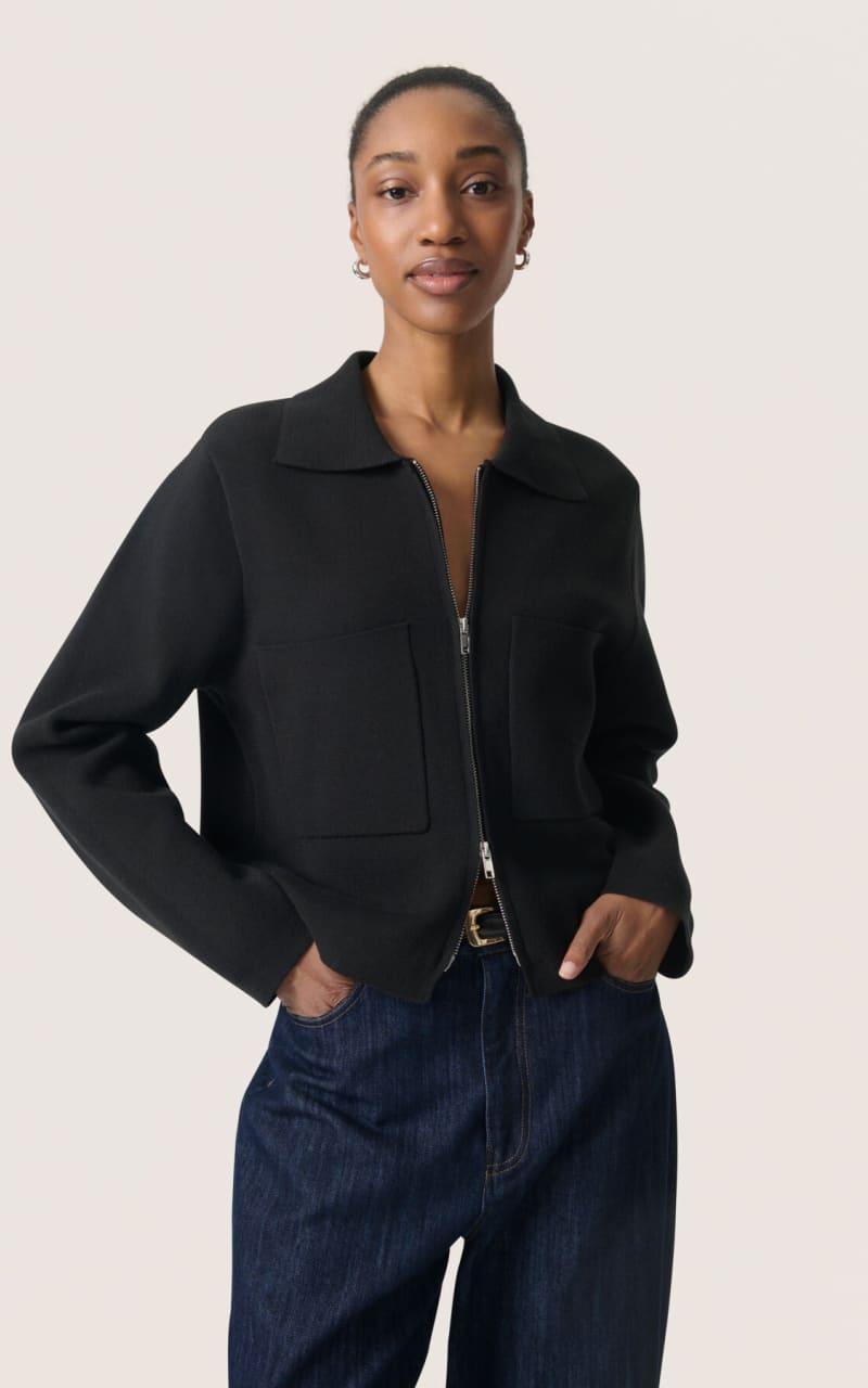 Soaked In Luxury- Havena Cardigan in Black - SWEATER &