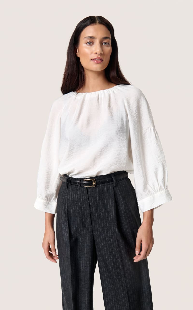 Soaked In Luxury- Leodora Blouse in Broken White - Blouses