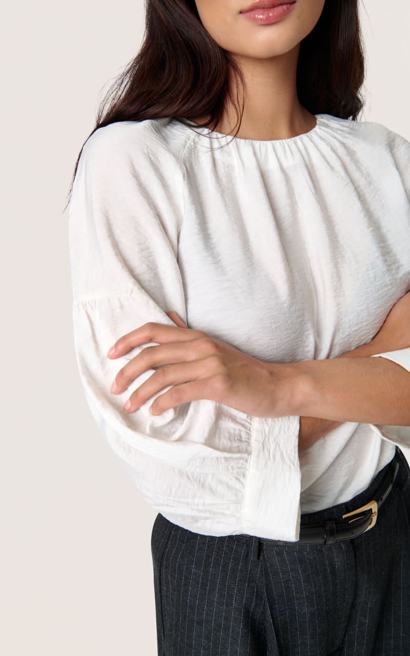 Soaked In Luxury- Leodora Blouse in Broken White - Blouses