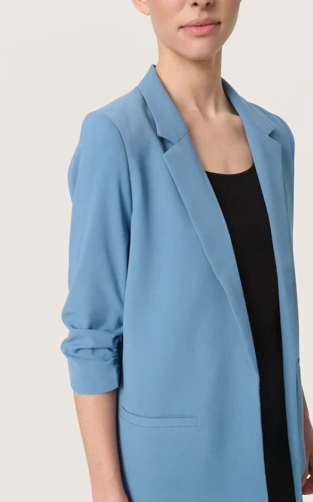 Soaked In Luxury- Shirley Blazer in Coronet Blue - blazer