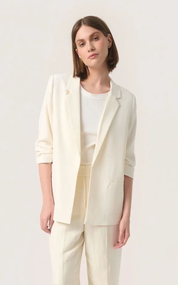 Soaked In Luxury - Shirley Blazer in Whisper White