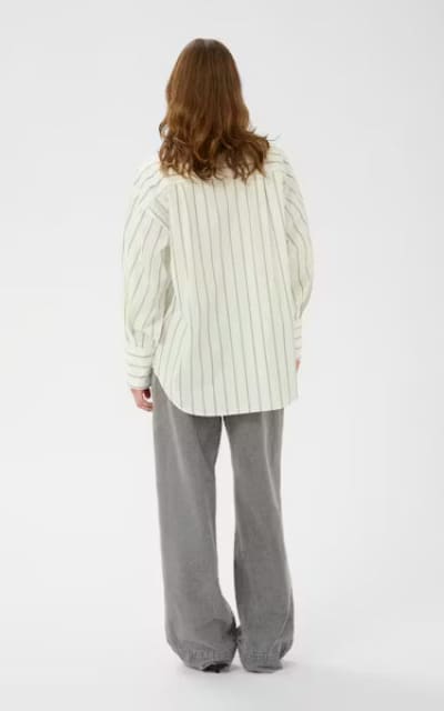 Soaked In Luxury- Noelle Striped Blouse in Vibrant Green