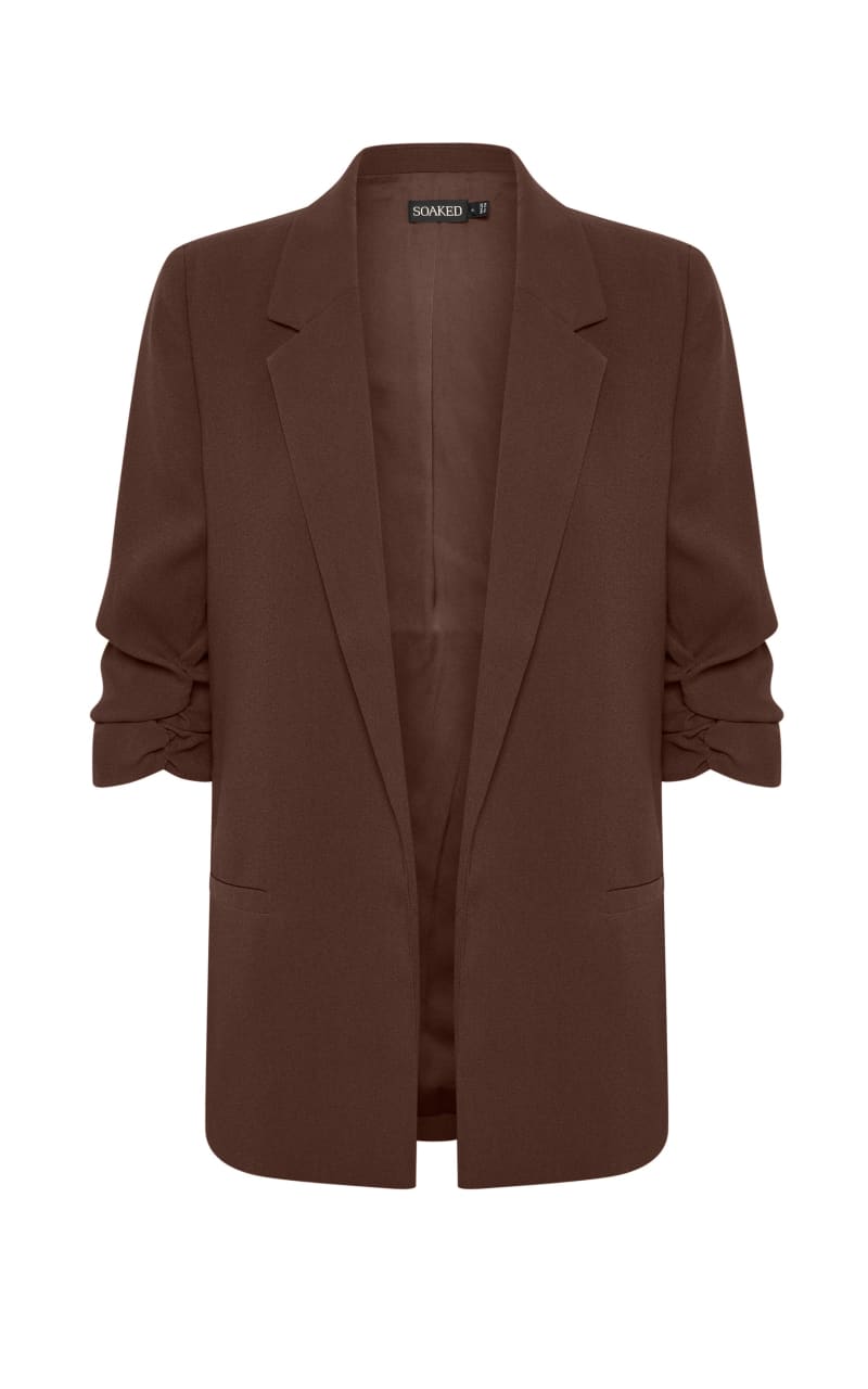 Soaked In Luxury- Shirley Blazer - Hot Fudge / XS - BLAZER