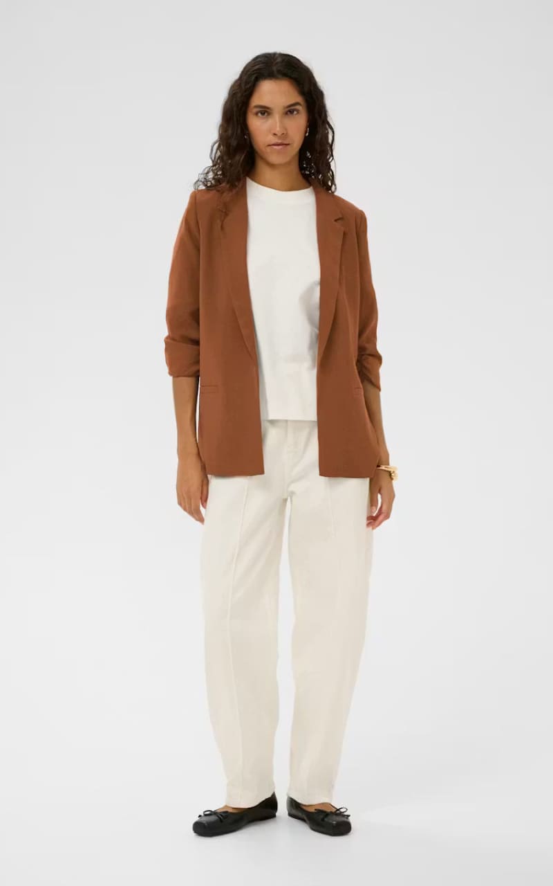 Soaked In Luxury- Shirley Blazer in Cappuccino - BLAZER