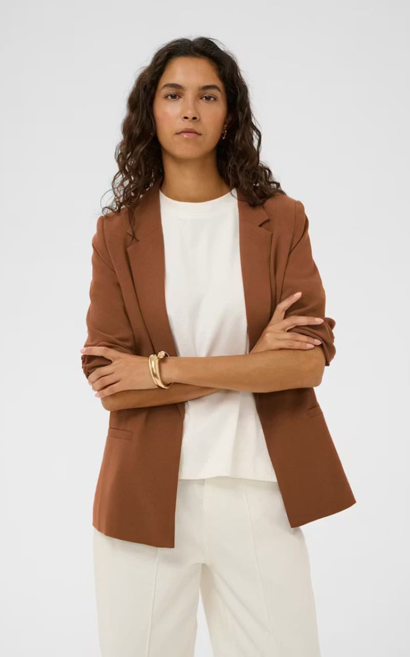 Soaked In Luxury- Shirley Blazer in Cappuccino - BLAZER
