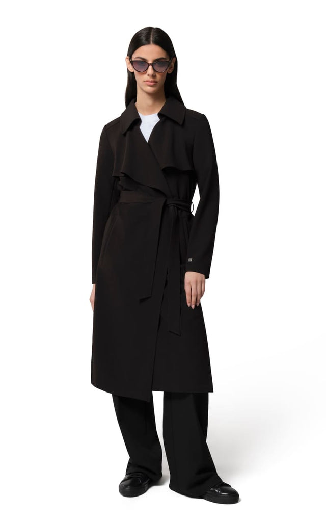 Soia & Kyo- Dimitra Trench Coat - Black / XS - outerwear