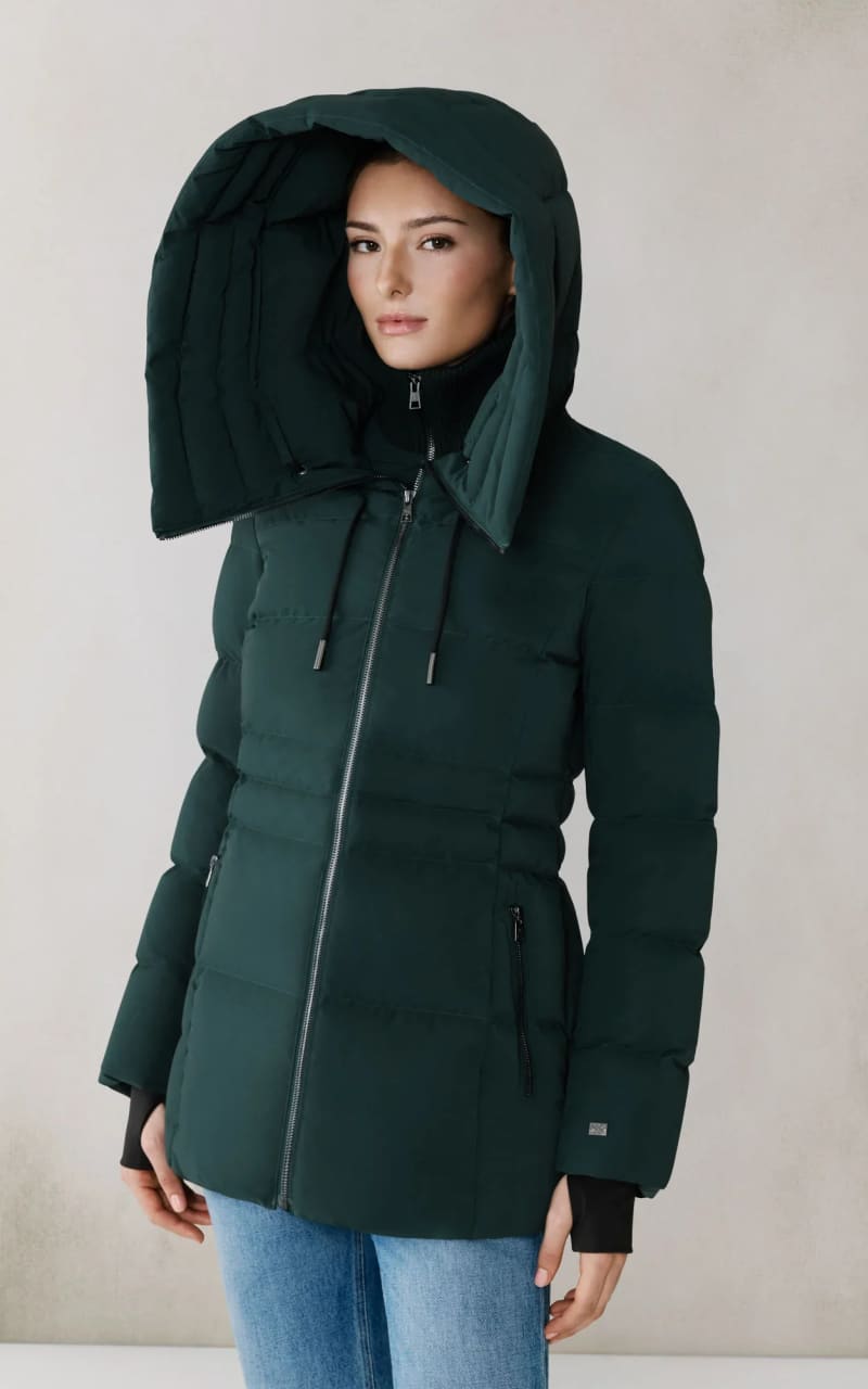 Soia & Kyo- June Down Coat With Bib in Midnight Forest
