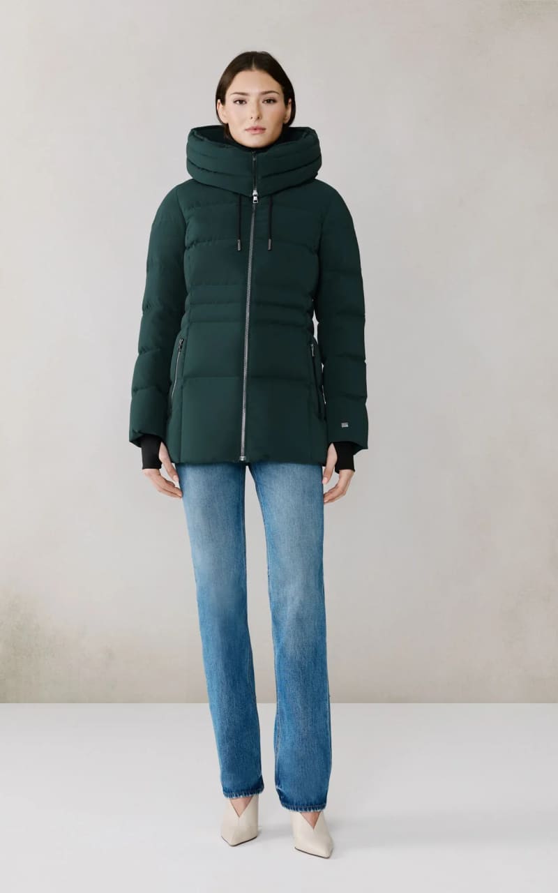 Soia & Kyo- June Down Coat With Bib in Midnight Forest