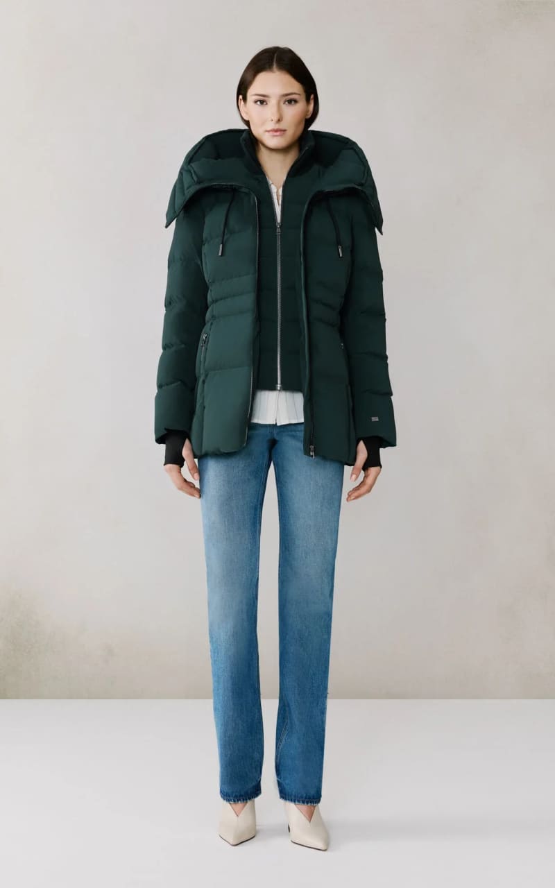 Soia & Kyo- June Down Coat With Bib in Midnight Forest