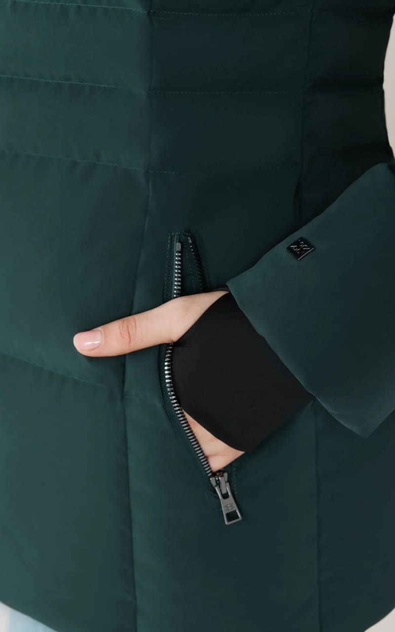 Soia & Kyo- June Down Coat With Bib in Midnight Forest