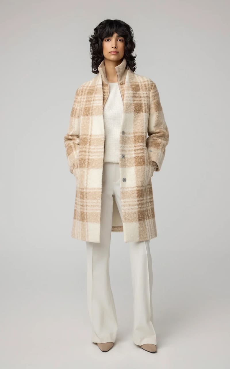 Soia & Kyo - Samantha Single Breasted Plaid Coat - Outerwear