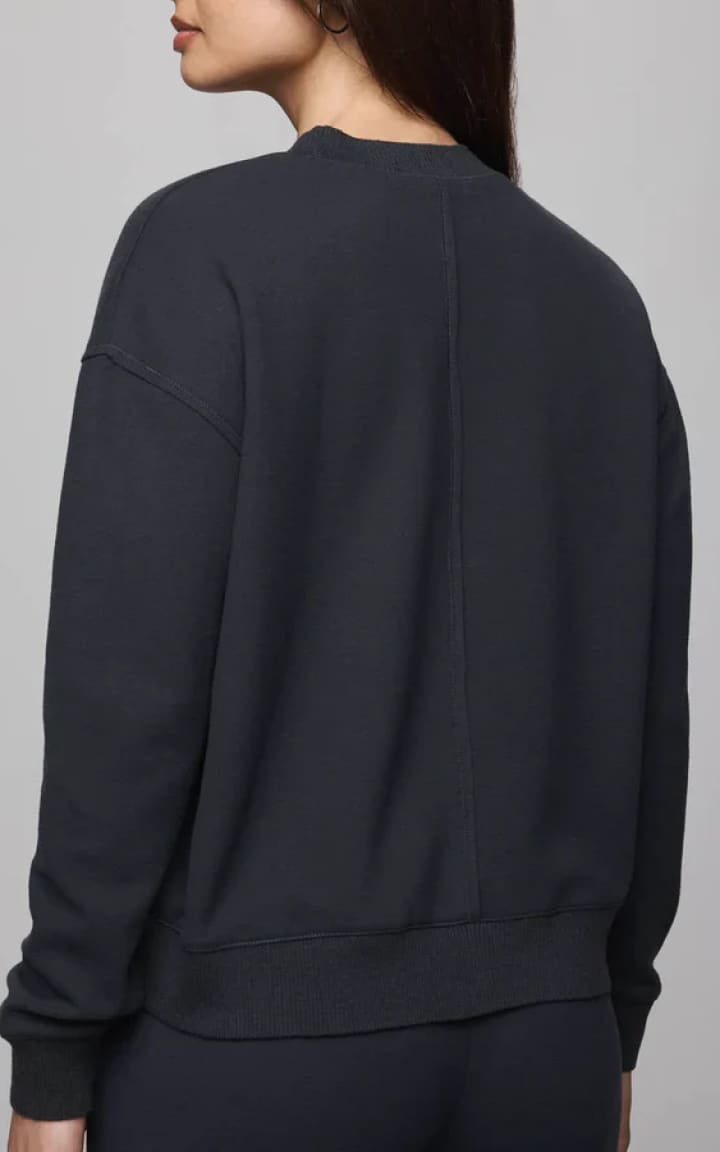 Splendid Winslow Crewneck Pullover in Lead SWEATER &