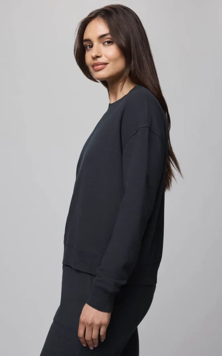 Splendid Winslow Crewneck Pullover in Lead SWEATER &