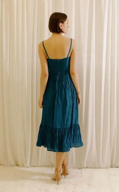 Storia- Crepe Bustier Midi Dress - dress