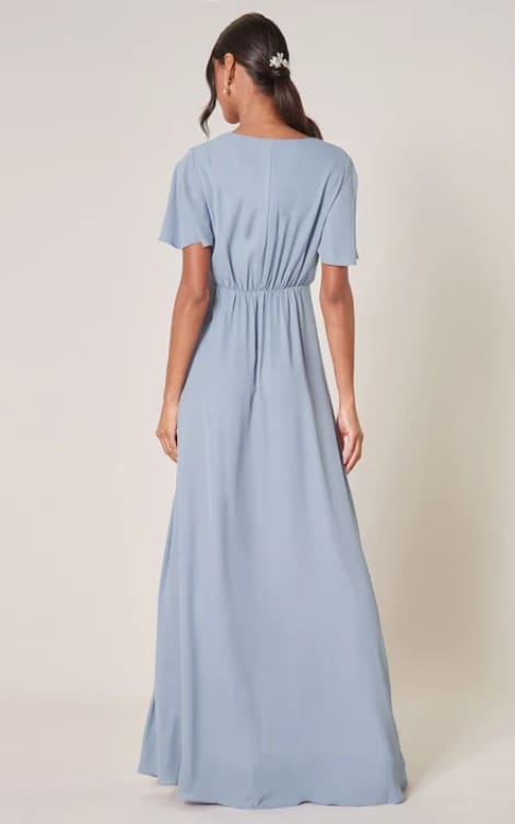 Sugarlips- Everlasting Surplice Flutter Sleeve Maxi Dress
