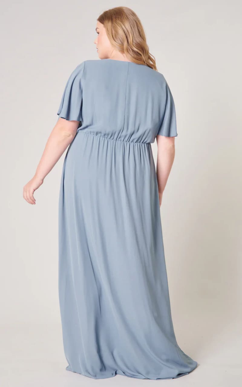 Sugarlips- Everlasting Surplice Flutter Sleeve Maxi Dress