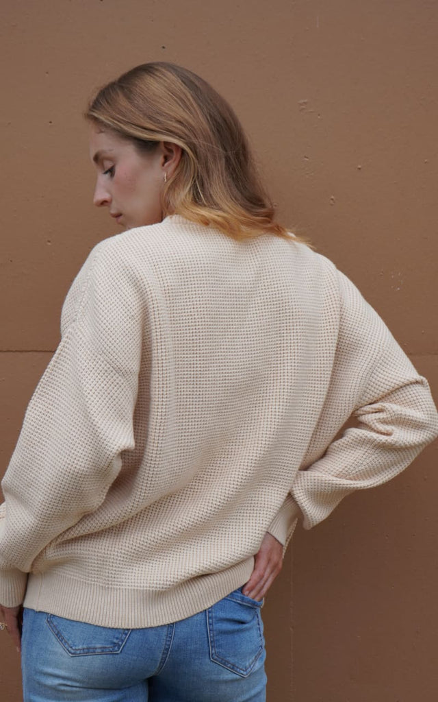 The Roster- Capri Waffle Sweater - sweater
