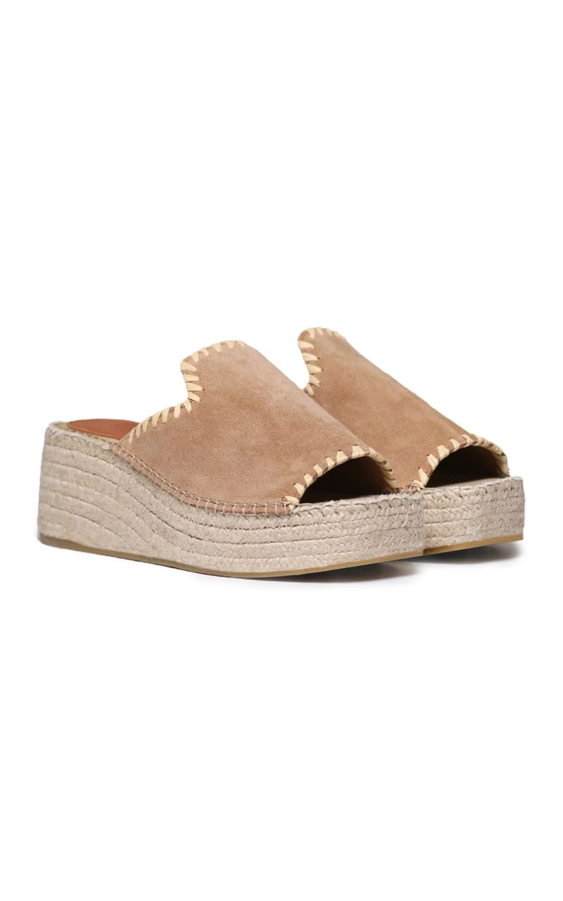Toni Pons- Ilenia Split Wedge Sandal in Camel - footwear