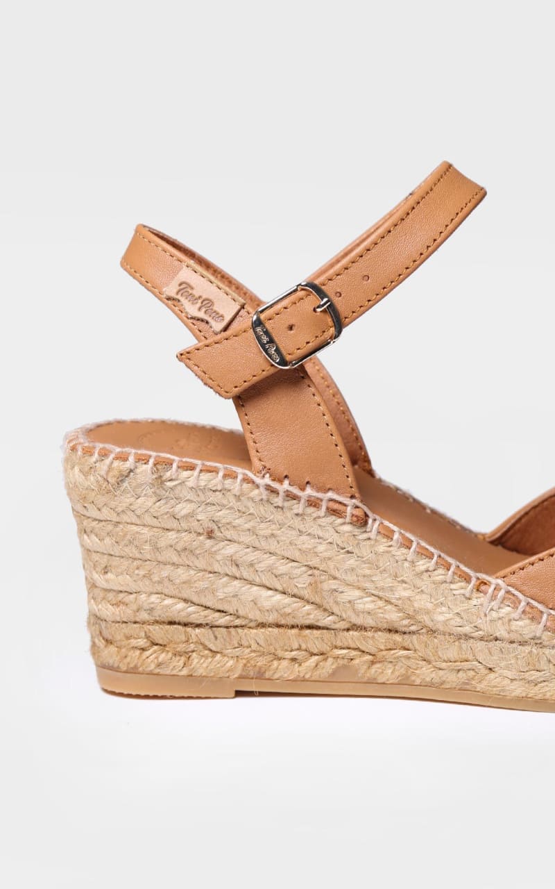 Toni Pons peep toe style wedge espadrille for women made of Toni Pons peep toe style wedge espadrille for women made of