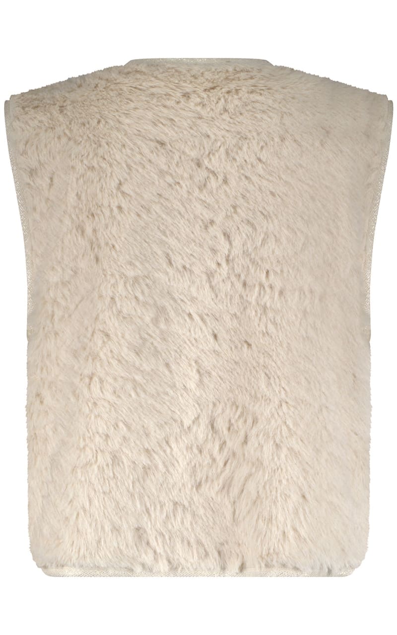 Tramontana Faux Fur Vest in Stone JACKET