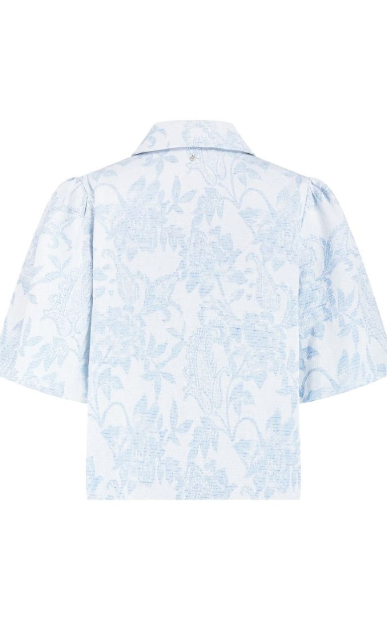 Tramontana - Jacquard Denim Jacket in Light Blue - JACKET