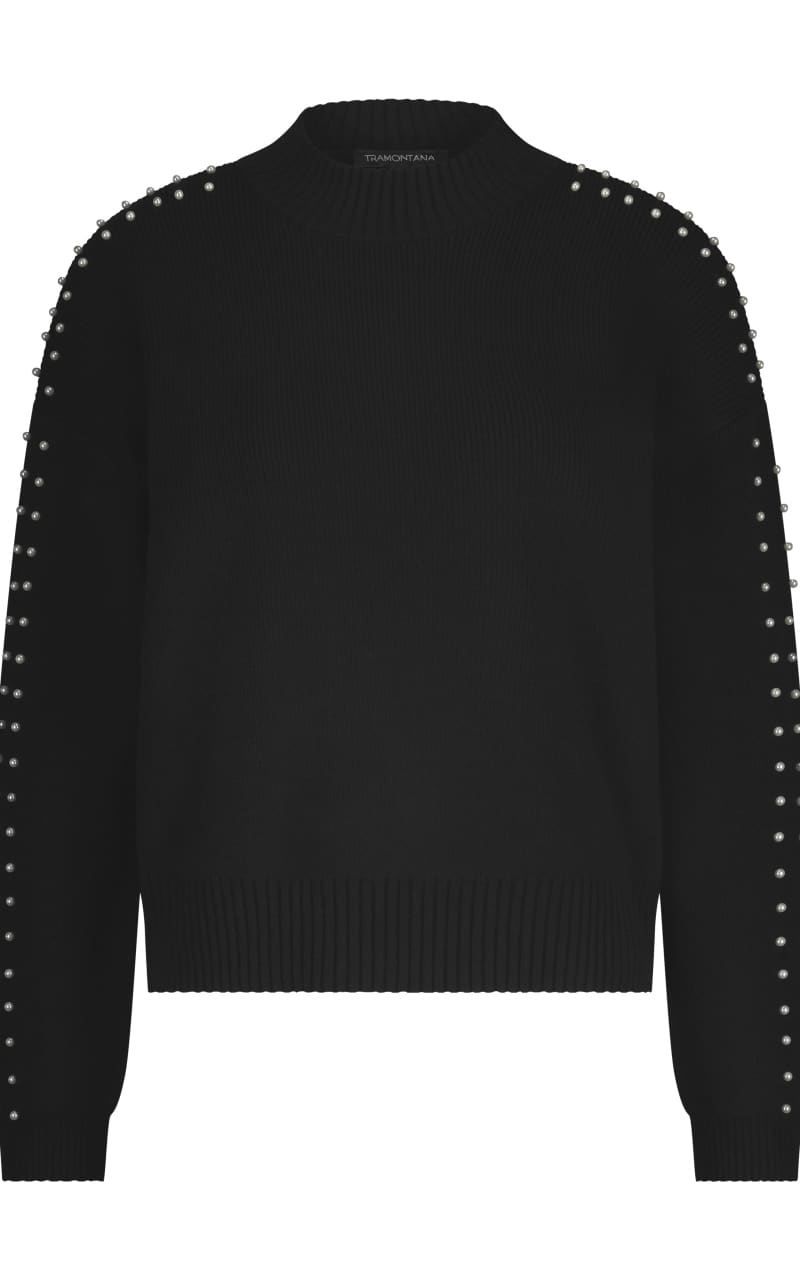 Tramontana- Pearl Detail Sweater - SWEATER & SWEATSHIRT