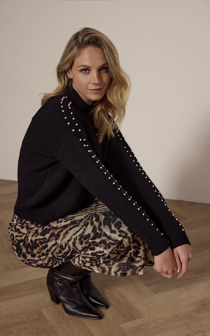 Tramontana- Pearl Detail Sweater - SWEATER & SWEATSHIRT