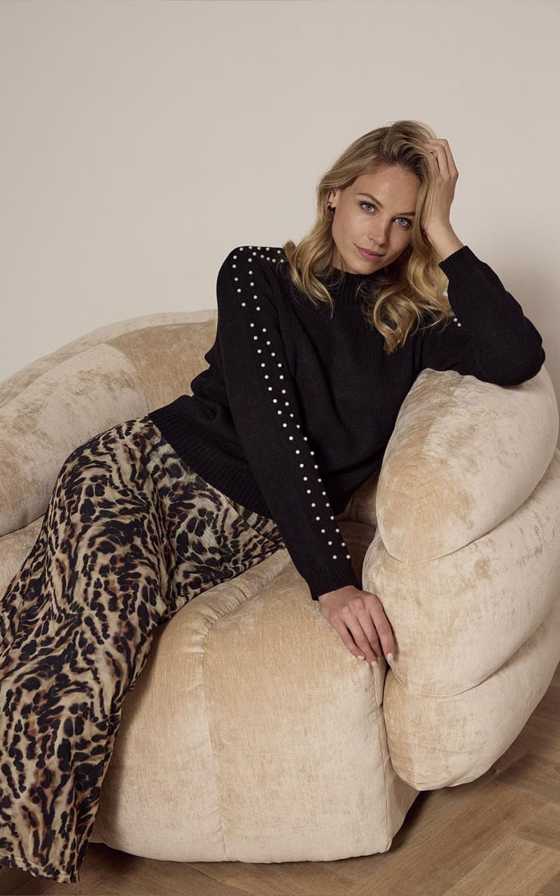 Tramontana- Pearl Detail Sweater - SWEATER & SWEATSHIRT