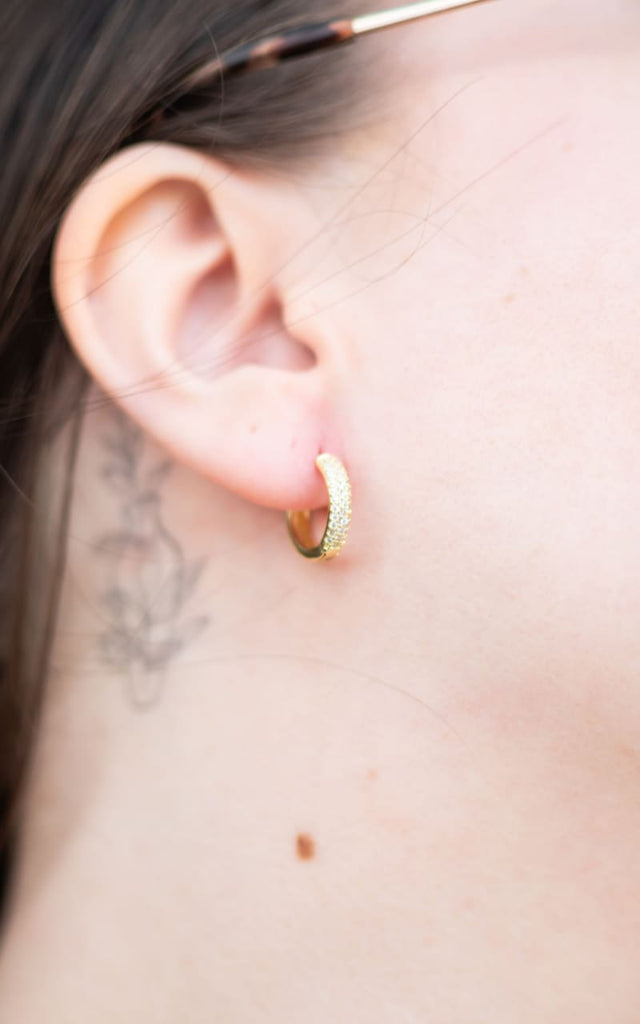 Twisted Baubles - Sparkle Hoop Earrings - jewelry