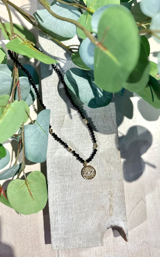 Twisted Baubles- Black Jade Charm Necklace - jewelry