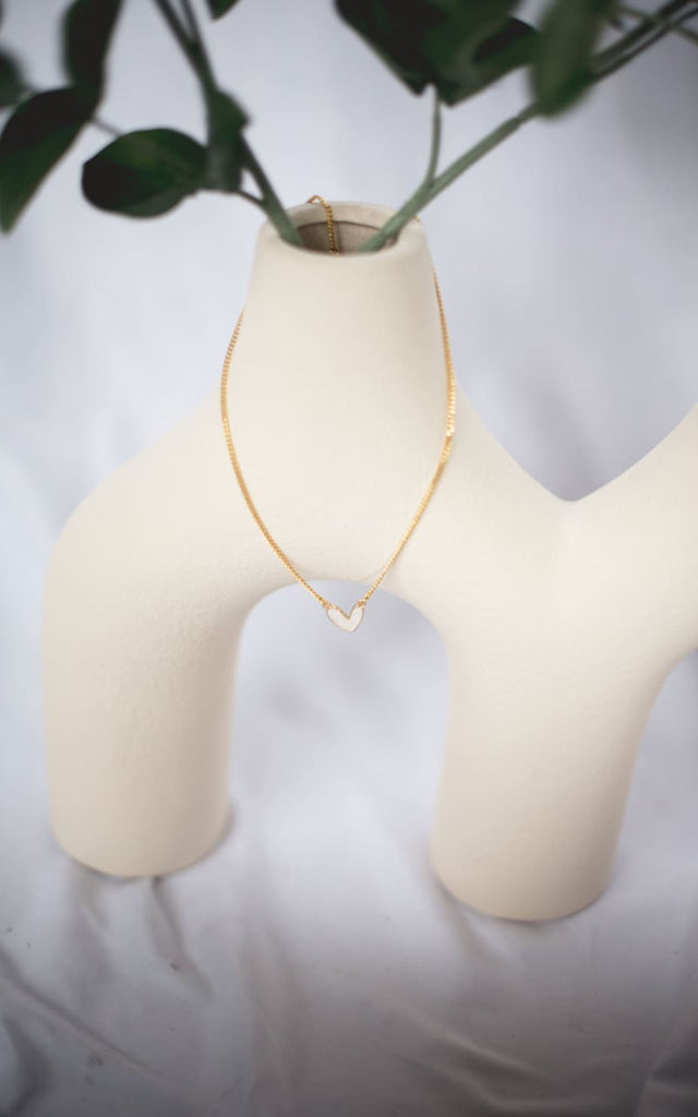 Twisted Baubles- Enamel Heart Necklace - jewelry