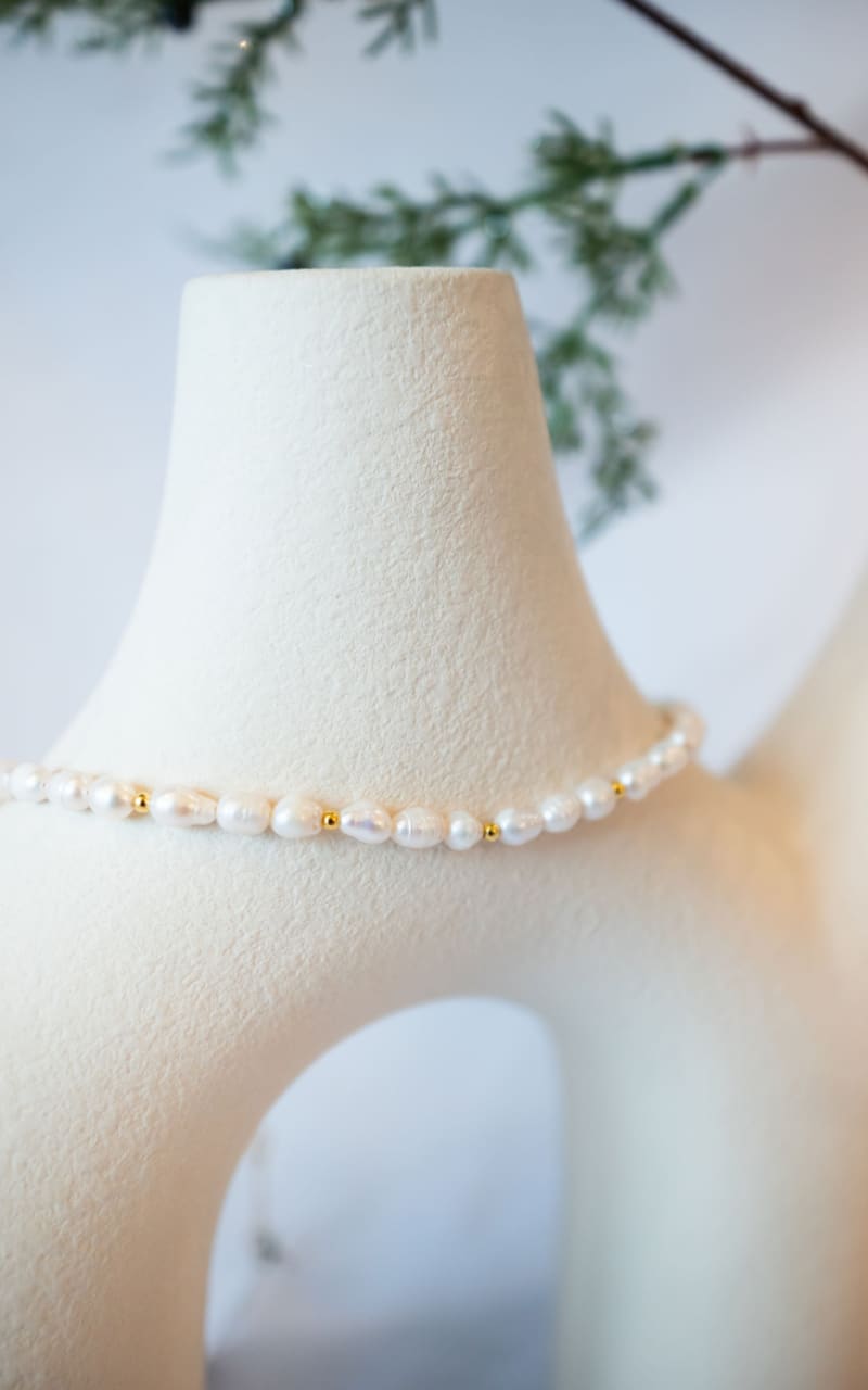 Twisted Baubles - Natural Pearls Necklace - ACCESSORIES