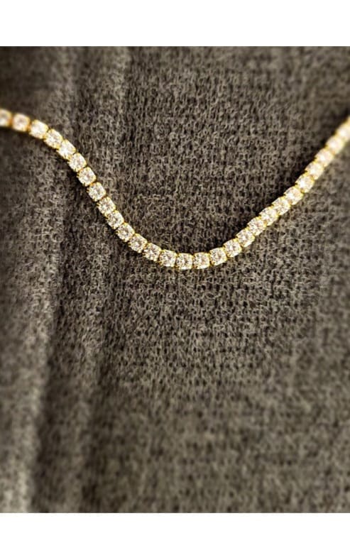 Cubic Zirconia Tennis Necklace by Elements of Love | Groupon
