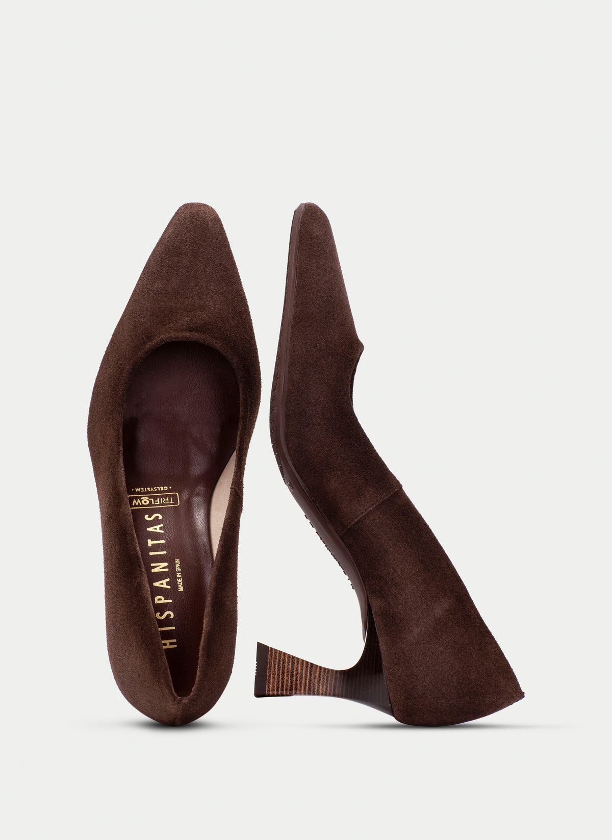 Hispanitas- Dalia Pump in Velour Cocoa