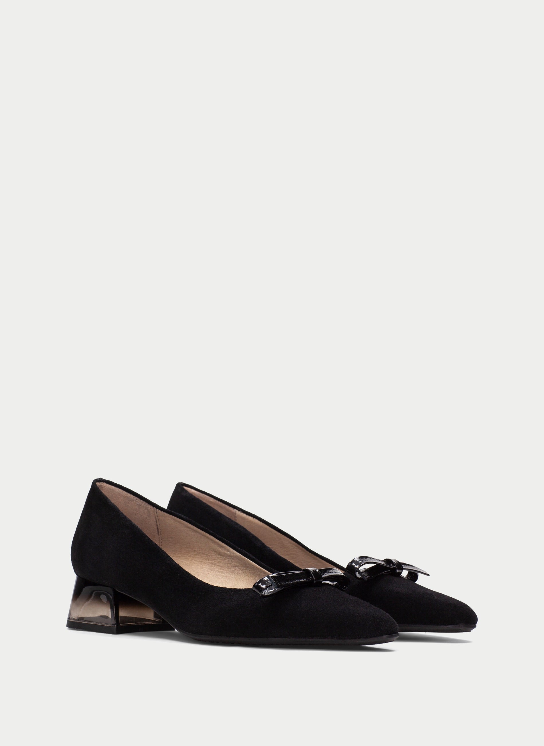 Hispanitas- Sahara Bow Velour Flat in Black
