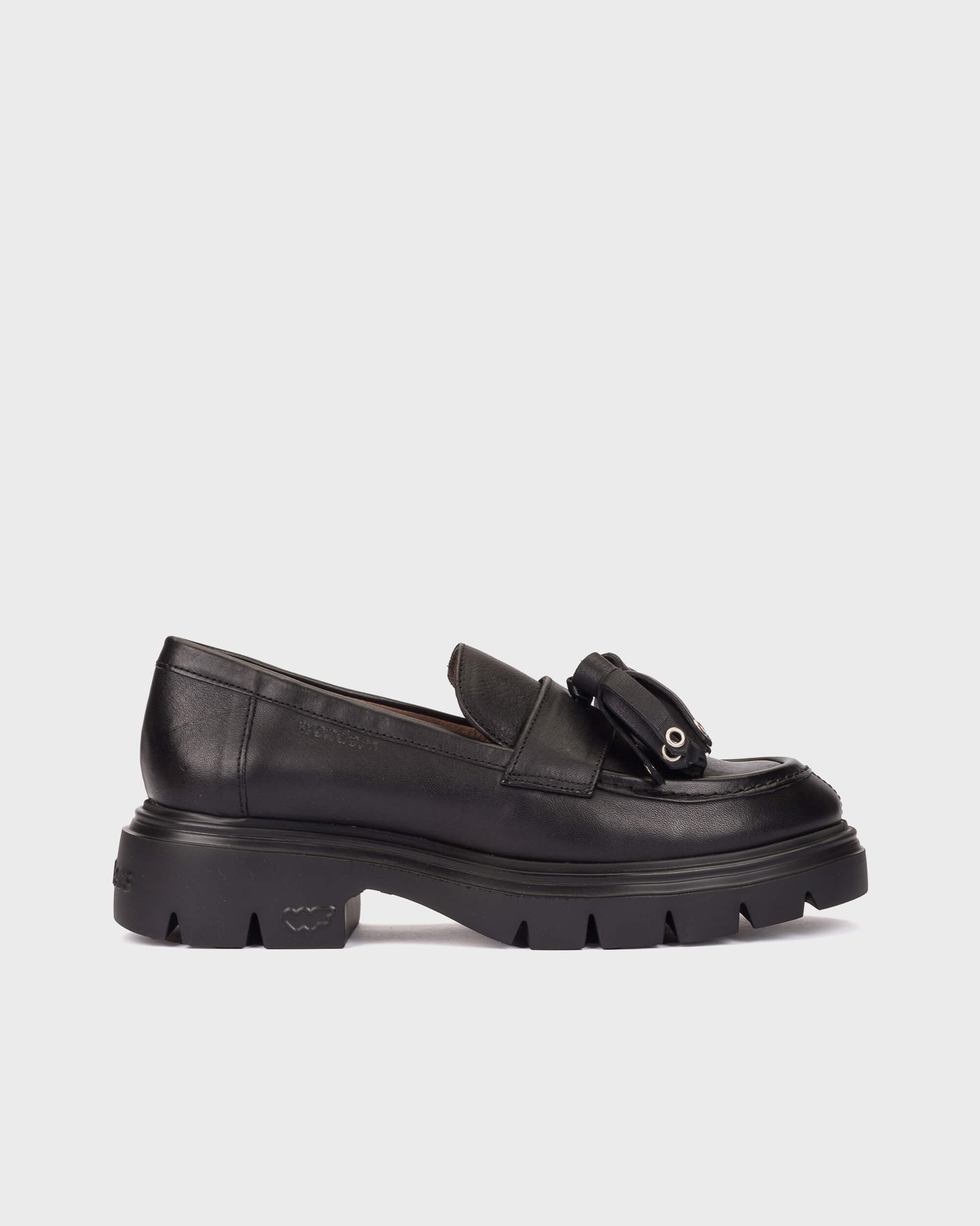 Wonders- Leather Tassel Loafer in Bulut Negro