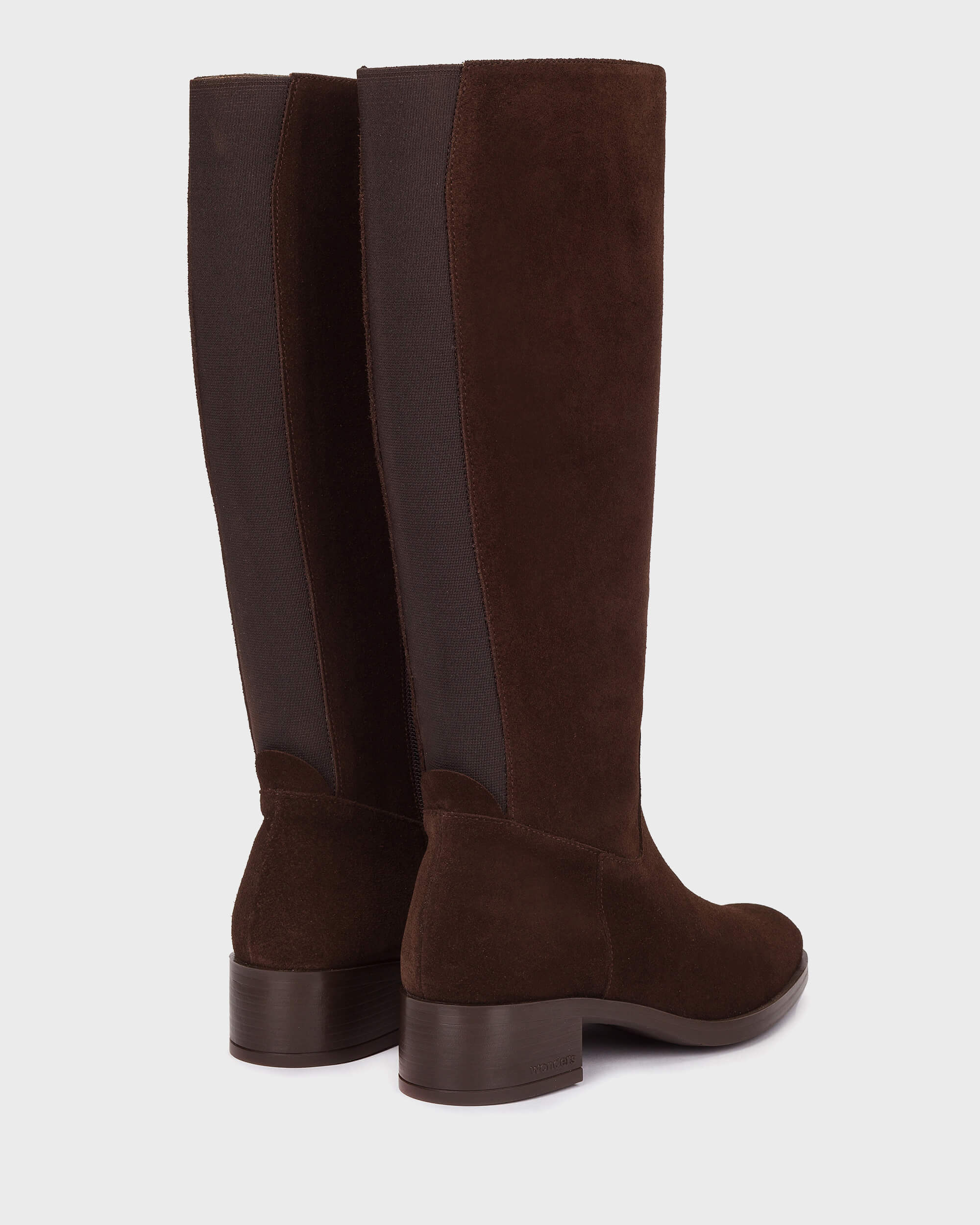 Wonders- Suede Knee-High Boot in Luxe Testa