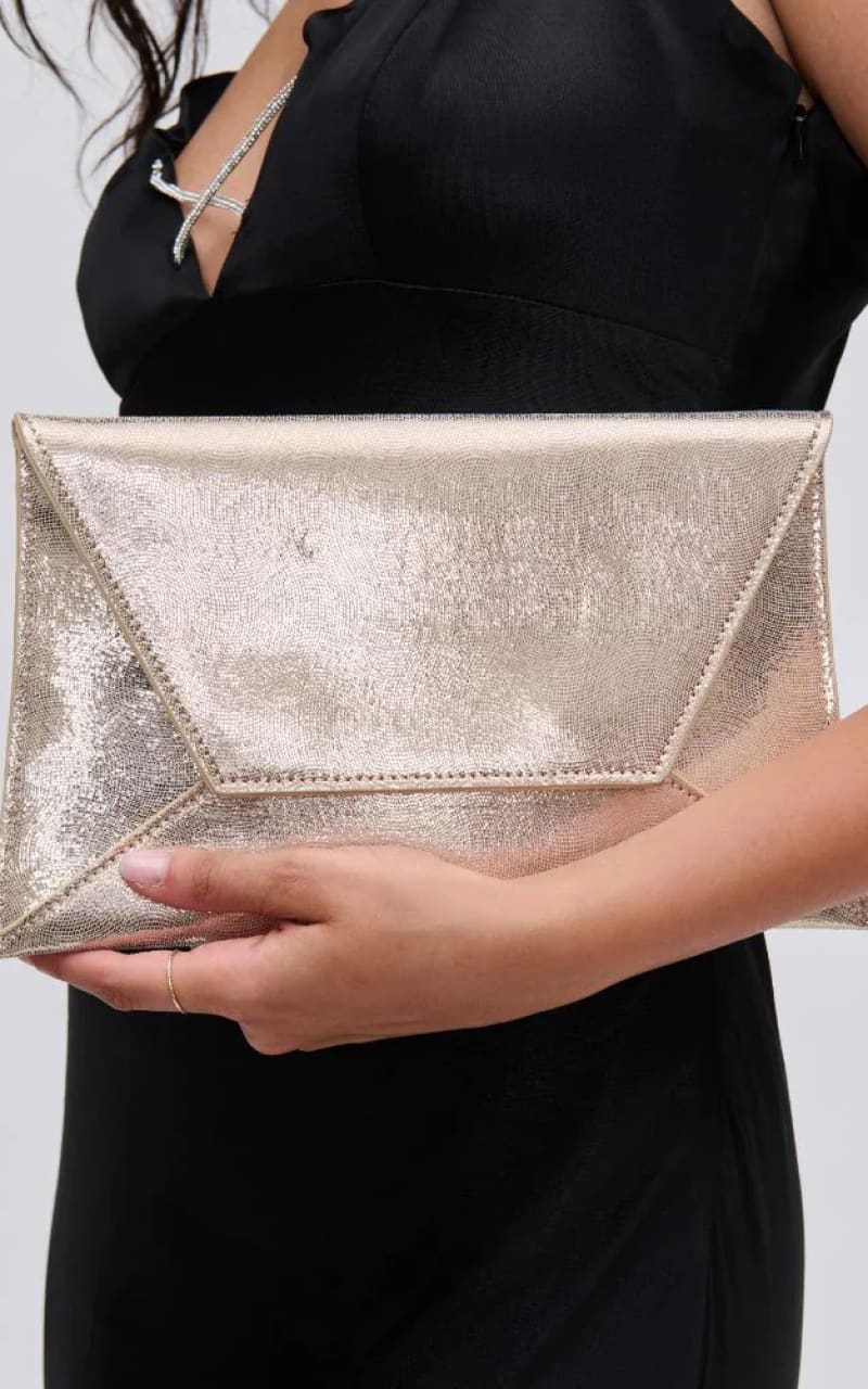 Urban Expressions - Cora Gold Clutch - accessories