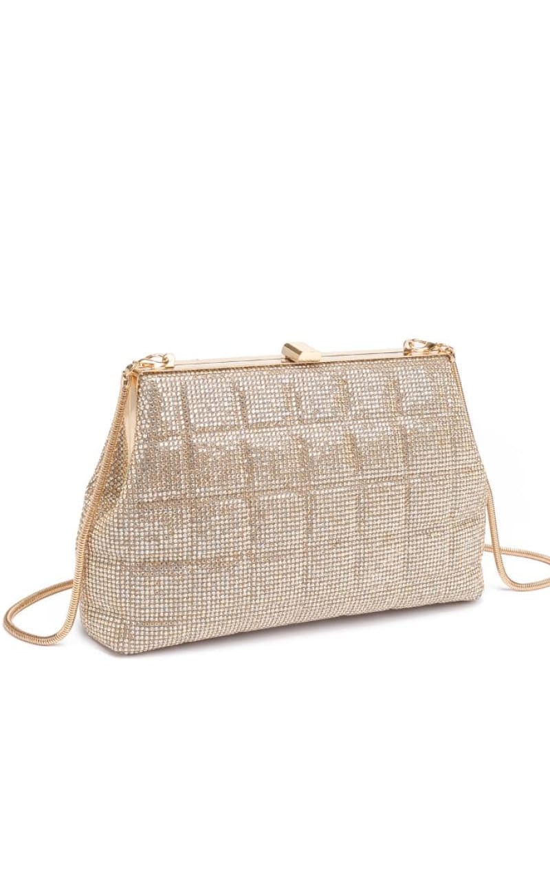 Urban Expression- Karla Rhinestones Evening Bag - Gold - &