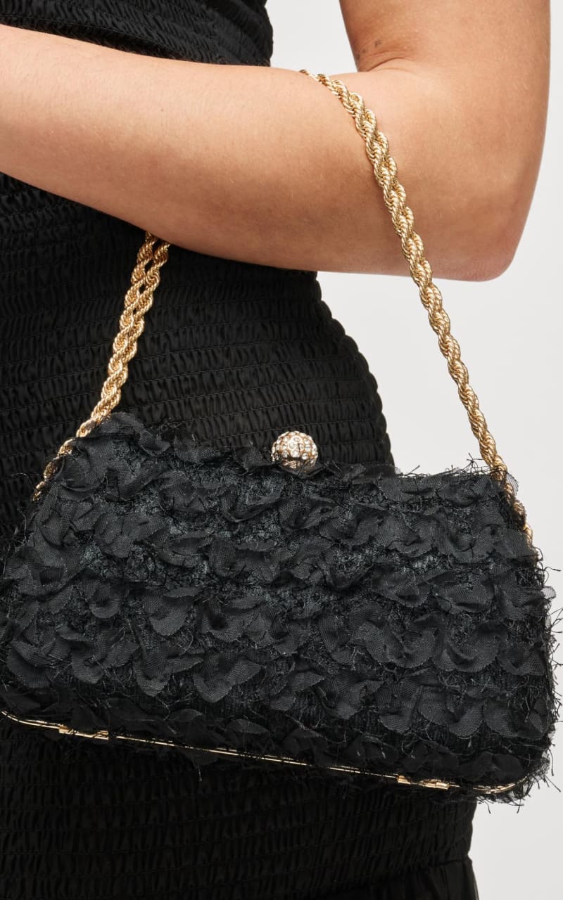 Urban Expression- Maxi Evening Bag in Black - & Wallet