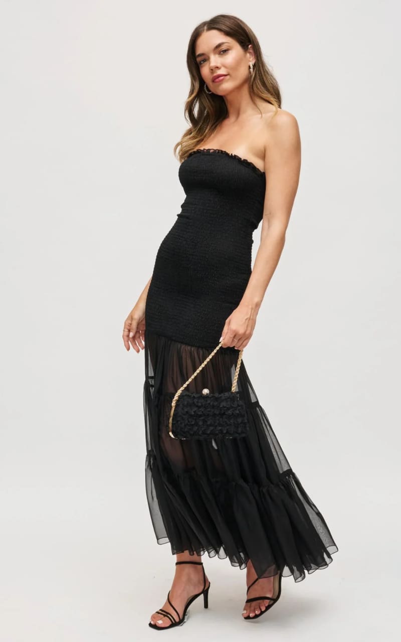 Urban Expression- Maxi Evening Bag in Black - & Wallet
