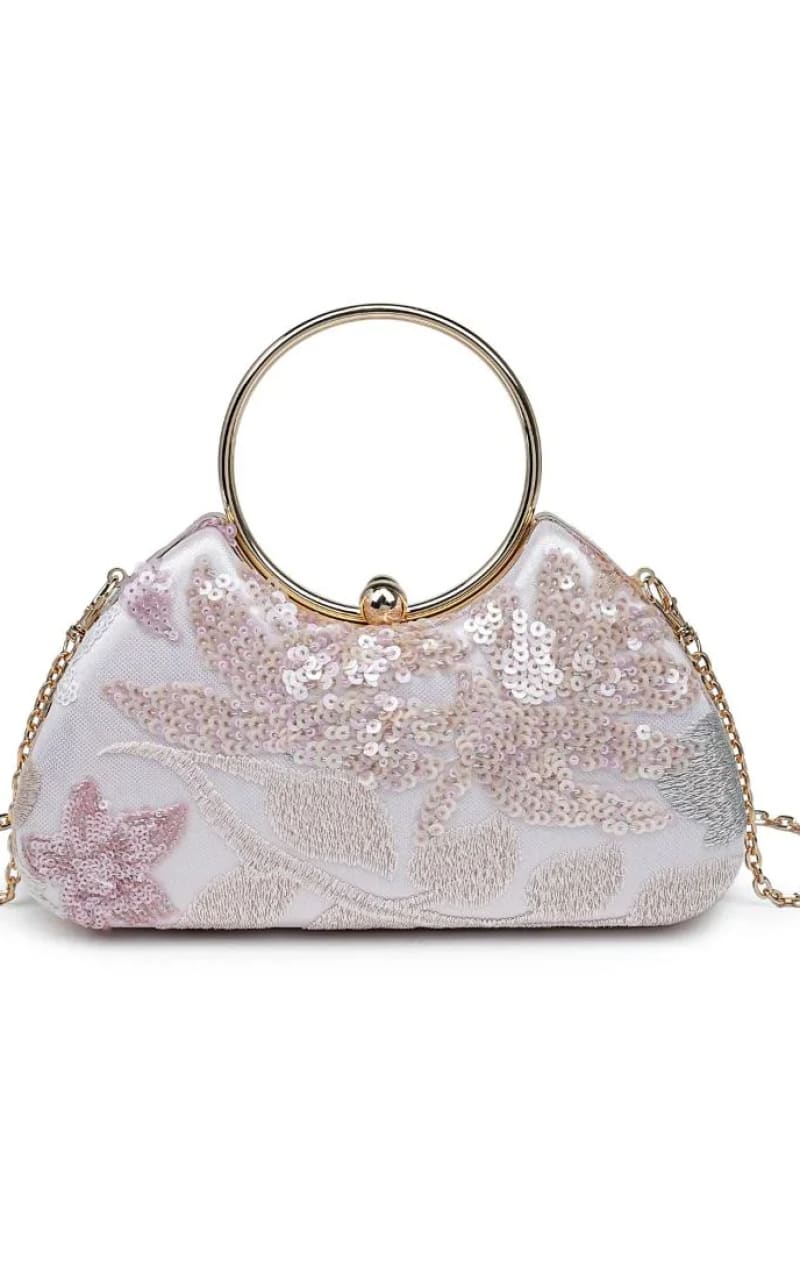 Urban Expression- Phoebe Sequined Evening Bag - Pink - &