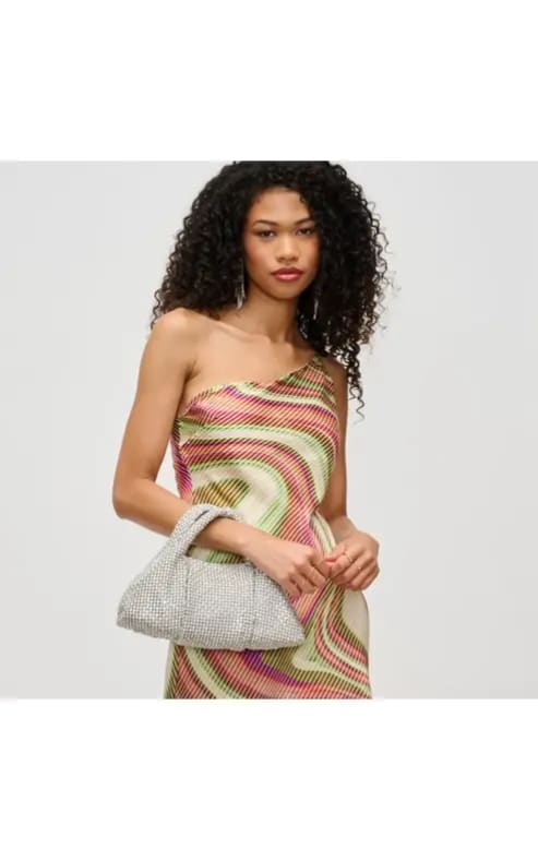 Urban Expression- Renata Evening Bag in Pearl Silver - &