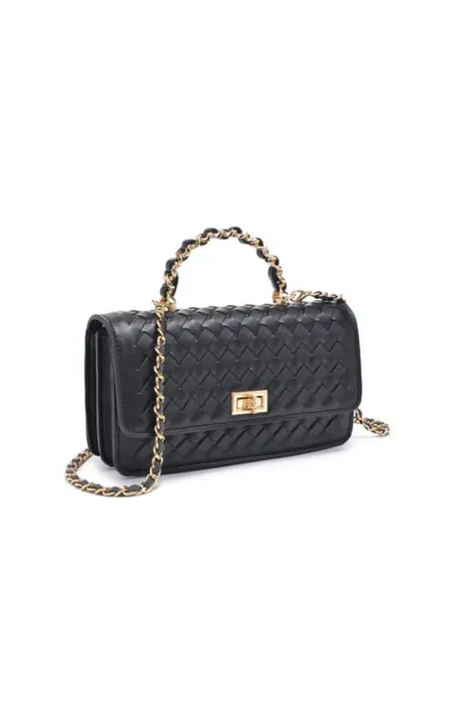 Urban Expressions- Lulu Woven Crossbody Purse - Black - Bag