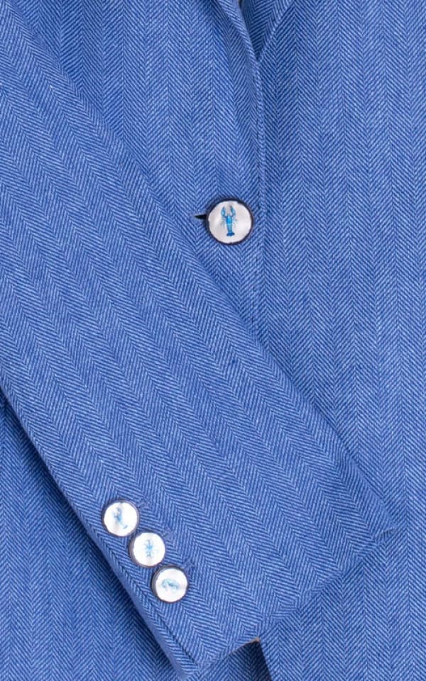 Vilagallo- Gadea Jacket in Light Blue Herringbone - BLAZER
