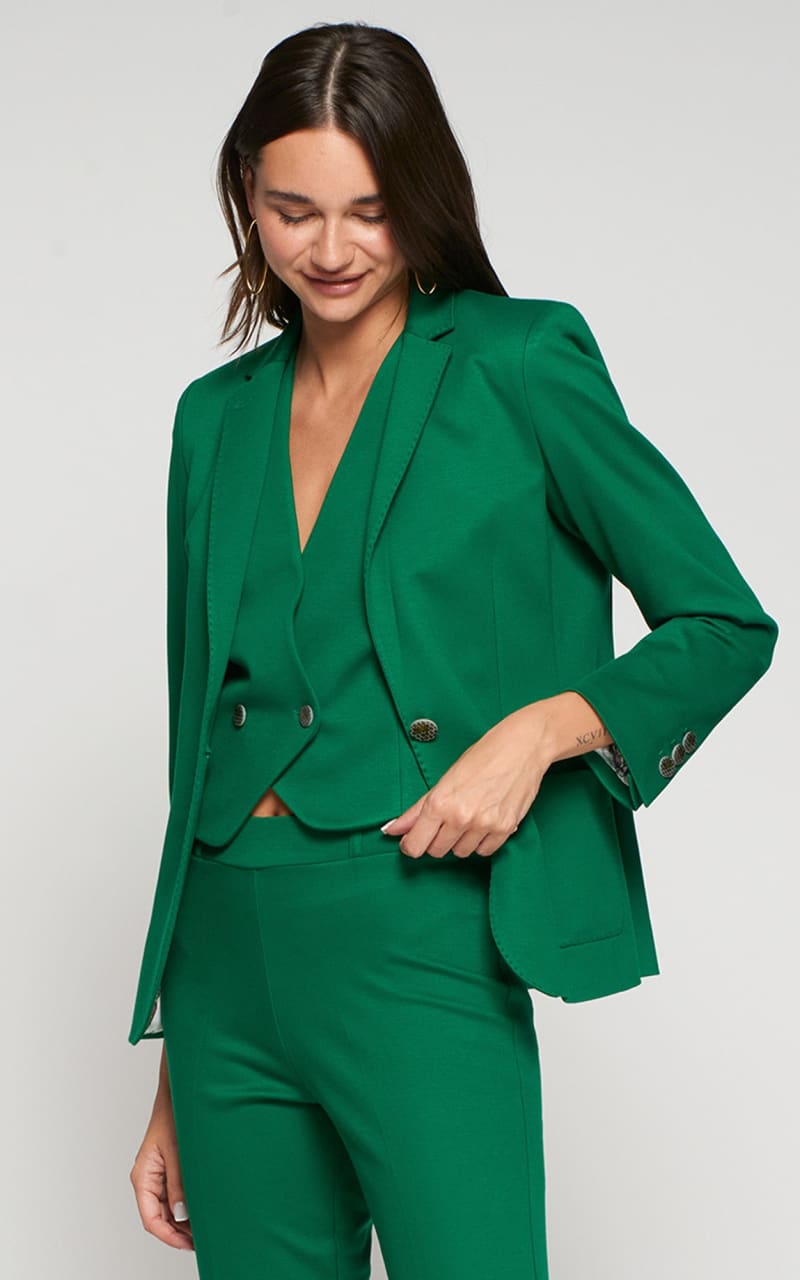 Vilagallo- Harlow Blazer in Bright Green - BLAZER